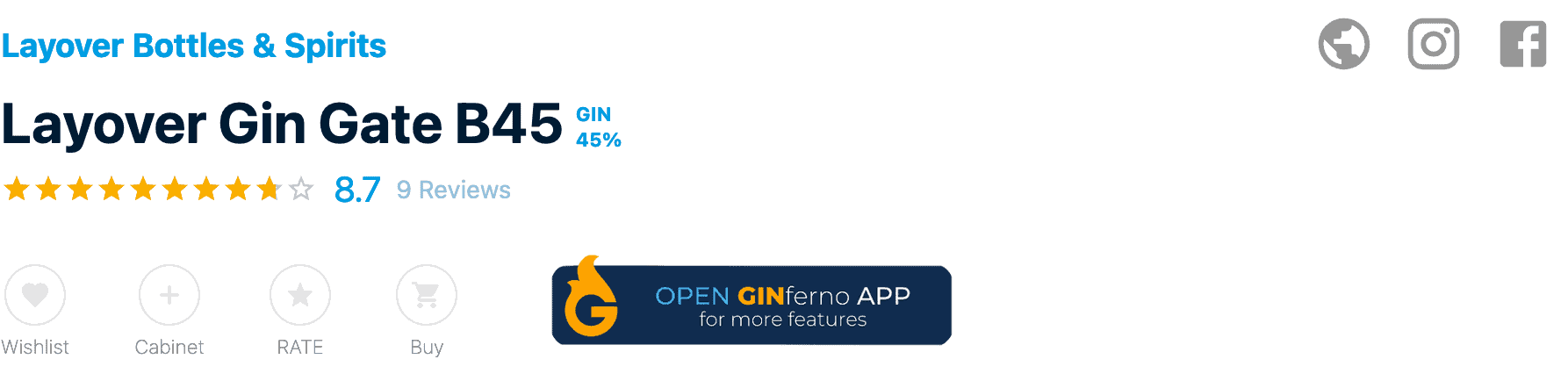 Layover Barbados Gin Gate B45 Bottle 500 ml – Bild 6